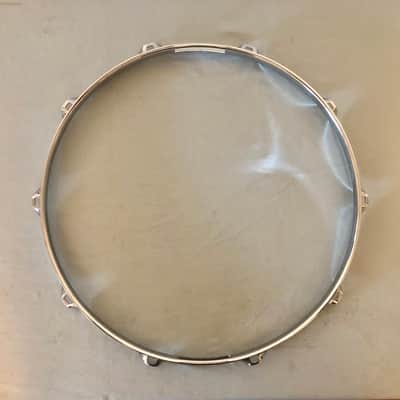 Set of DW Design Series 14” Hoops 10 Hole Snare Drum, Chrome, Workshop, 2.3mm Rims image 6