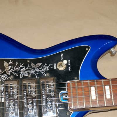 Teisco Del Rey ET-440 et440 Spectrum 4 Electric Guitar MIJ Made In Japan Vintage Blue image 4