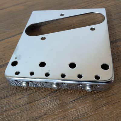 Telecaster Tele Vintage Style Ashtray Bridge with Compensated Brass Saddles image 4