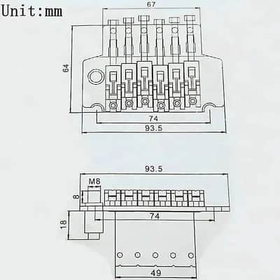 Floyd Rose II Bridge Tremolo System in Gold image 4
