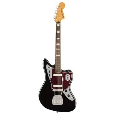 Squier Classic Vibe '70s Jaguar - Black w/ Laurel FB image 2