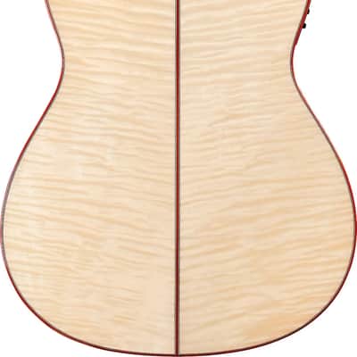 Cordoba Fusion 12 Exotic Acoustic-Electric Classical Guitar, Flamed Maple Top, White Sands image 3