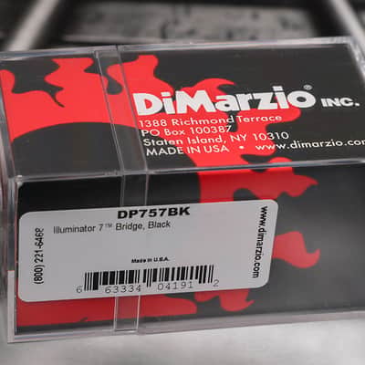 DiMarzio DP757BK Illuminator 7 String Bridge Humbucker - Black / Nickel Pole Pieces image 2