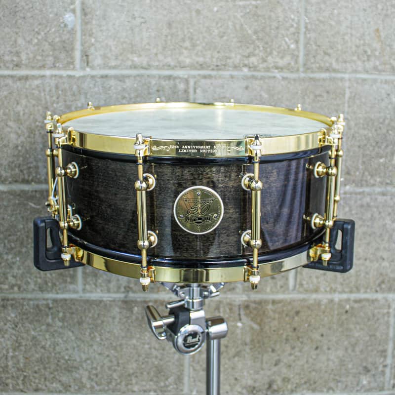Pearl 5.5" x 14" 50th Anniversary Solid Maple 24K Gold Plated Snare Drum image 1
