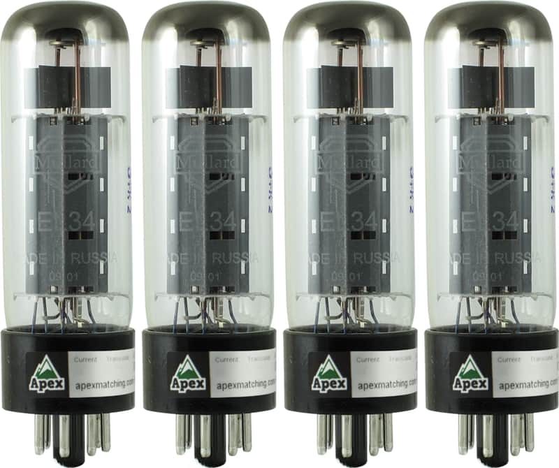 EL34, Mullard Reissue, Matched Vacuum Tube, Apex Matched Quad image 1