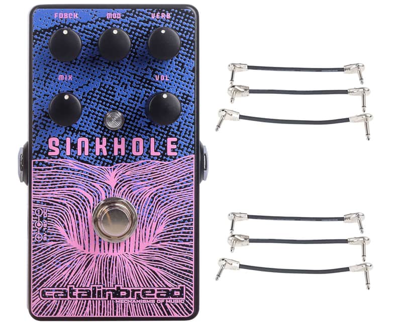Catalinbread Sinkhole Ethereal Reverb Pedal + 2x Gator Patch Cable 3 Pack image 1