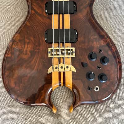 Alembic 20th Anniversary AM 4 string Bass guitar Omega Burl Walnut image 3