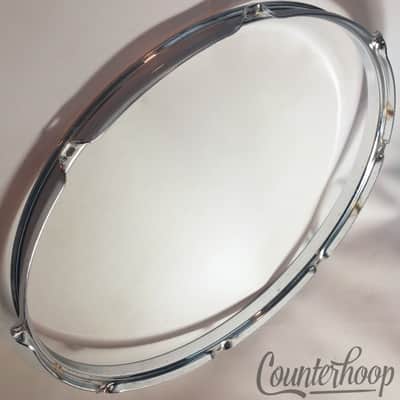 *Pearl 16" Super Hoop Floor Tom/Marching Snare Drum Batter Rim 8-Lug Chrome* image 3