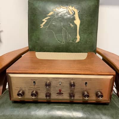 HH Scott Model 222 Stereo Preamp Early 1960s - W/ Cabinet image 2