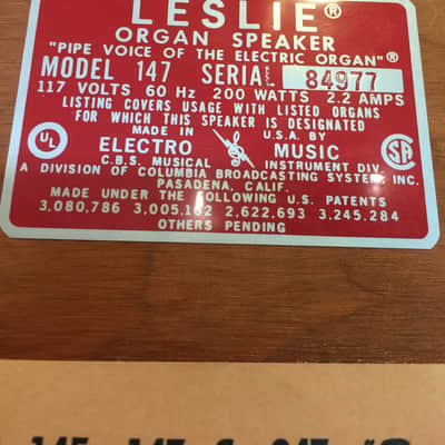 1956 Hammond B3 Organ with 2 Leslie speakers a 122v & 147  1955 - 1958 - Natural image 6