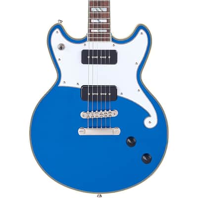 D'Angelico Deluxe Brighton Limited-Edition Solid Body Electric Guitar Regular Sapphire