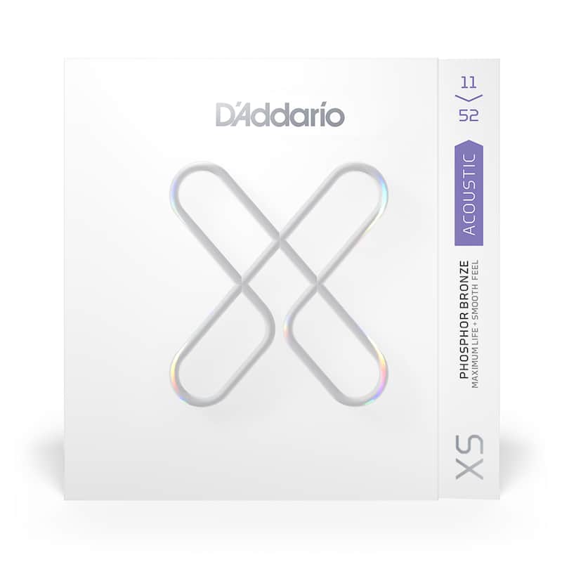 D'Addario XS Coated Phospher Bronze Acoustic Guitar Strings, 11-52 Custom Light image 1