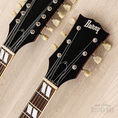 1990s Burny RSG-140 Vintage Double Neck SG, 6 & 12 String Guitar Cherry w/ Case & Tags, Japan image 4
