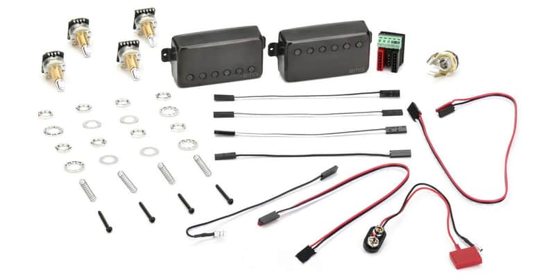 EMG James Hetfield JH Pickup Set~Brushed Black Chrome~W/Wiring Kit~Active~Brand New image 1