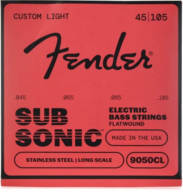 Fender 9050 SubSonic Electric Bass Strings - .045-.105 Custom Light image 1