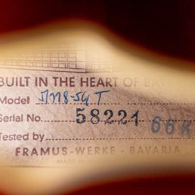 1966 Framus Television 5/118-54T Vintage Guitar Red Sunburst, 100% Original w/ Case image 6