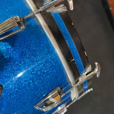 Ludwig Vintage Drumset 22”-12”-13”-16” 1970s - Blue Sparkle image 5
