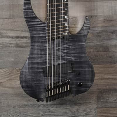 Legator G9F Black Satin Flame Maple Black 9-string Multi-Scale image 1
