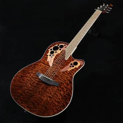 Ovation CE48P-TGE Celebrity Collection Elite Exotic Super Shallow 6-String Acoustic-Electric Guitar image 4