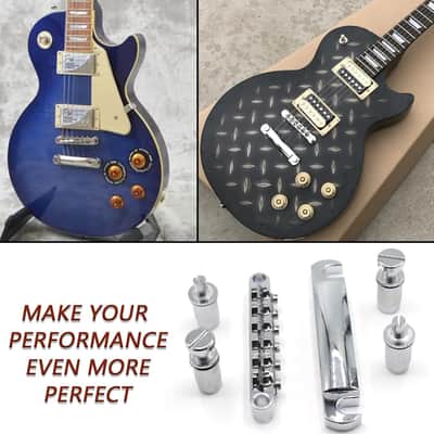 1 Set Silver Metal Tune-O-Matic Electric Guitar Bridge and Tailpiece for Enhanced String Stability, Replacement Electric Guitar Parts image 6