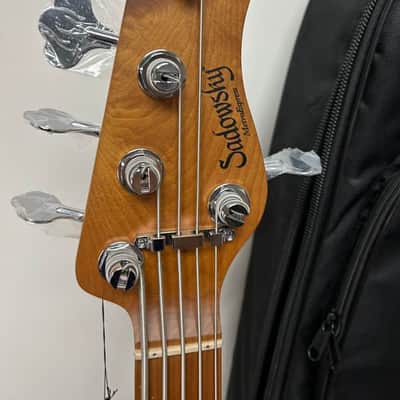 Sadowsky MetroExpress 21 Fret Vintage M/J Bass 5 String Maple Fretboard - Sage Green Metallic image 3