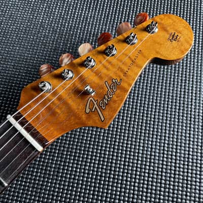 Fender Custom Shop Artisan Dual P90 Koa Strat, NOS, Rosewood Fingerboard- Aged Natural image 12