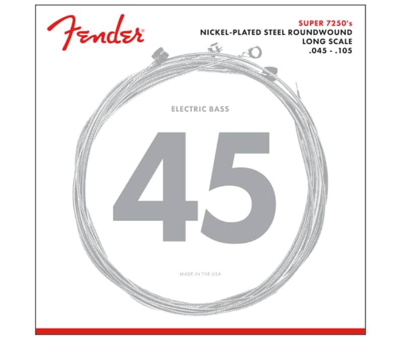 Fender 7250 Bass Strings, Nickel Plated Steel, Long Scale, 7250M .045-.105 Gauges, (4) Bild 1