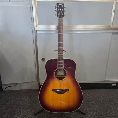 Yamaha FG-TA TransAcoustic Dreadnought 2010s - Brown Sunburst image 1