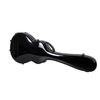 Crossrock Hard Shell Fiberglass Case for Les Paul Guitar with Backpack Straps in Black image 6