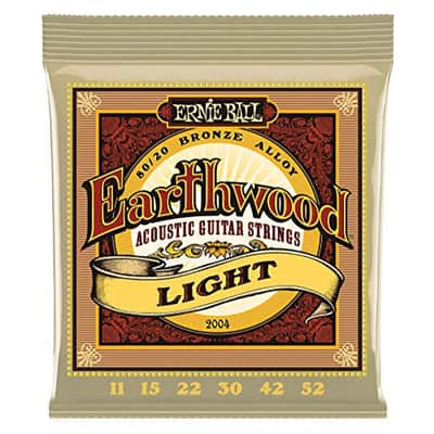 Ernie Ball Light Earthwood 80/20 Bronze Acoustic Guitar Strings - 11-52 image 2