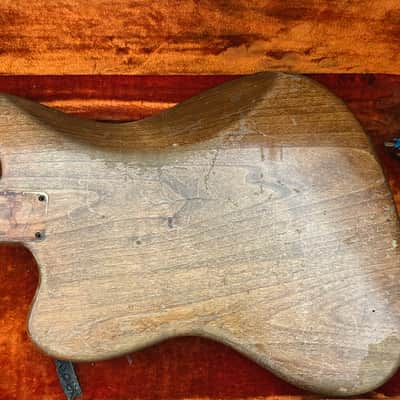 Vintage Fender Jaguar Body & Neck 1963 Stripped Candy Apple Red Pre CBS Clay Dots Brazilian Rosewood image 12