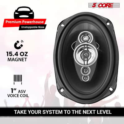 5Core 6x9 Car Speaker Pair 800W 4Ohm 2 Way Coaxial Speaker Audio w Super Tweeter Fit for Vehicle image 3