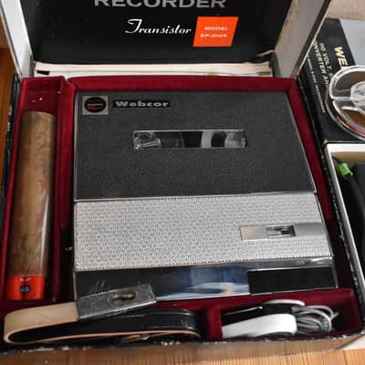 Vintage 60's Webcor EP-2104 Mircocorder Transistor Tape Recorder w/ AC Convertor image 3
