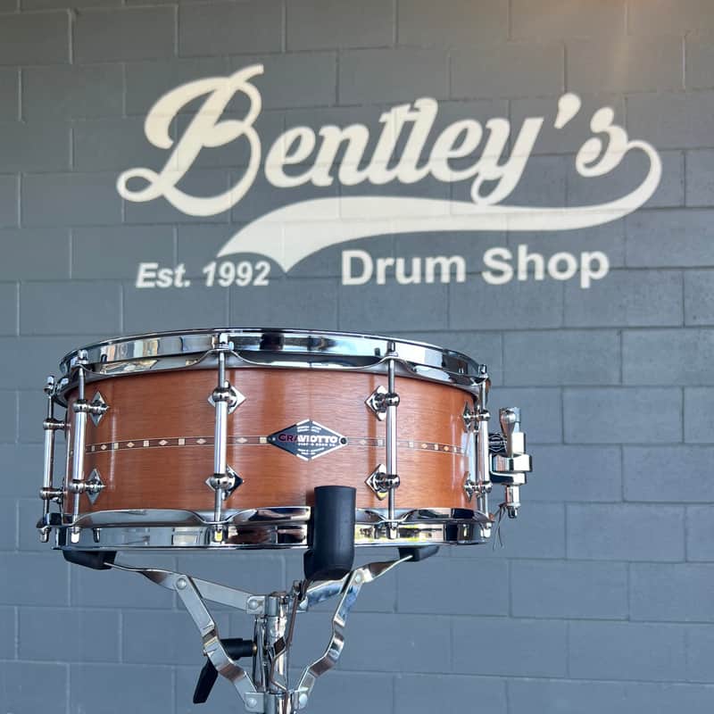 ~WOW!~ Craviotto Custom Shop 5.5x14" Mahogany Snare Drum with Walnut Inlay image 1