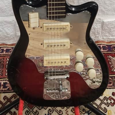 Guyatone Decca DMI 203 Blood Burst 3 Pickup Offset Guitar 1970s Japan image 2