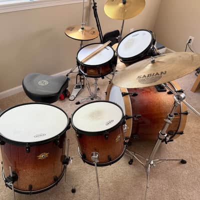 Peace  DNA Drum Kit- Orange Fade Sparkle image 3