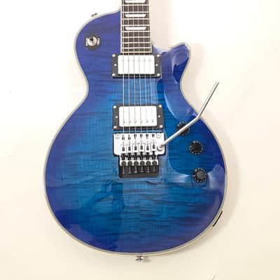 AL-3200MCC-P-27 Agile Special Edition Signature Guitar w/Floyd Rose Chris Poland B\uek Flame Baritone image 5