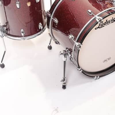 Ludwig Legacy Classic 20/12/14 Kit- Burgundy Glitter-Floor Model AS IS image 2