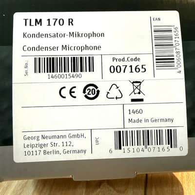 Neumann TLM 170 R Large Diaphragm Multipattern Condenser Microphone - 2021 - MINT! image 9