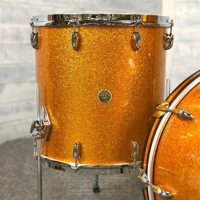 Gretsch Broadkaster 3pc Drum Set 22/12/16 Gold Sparkle image 3