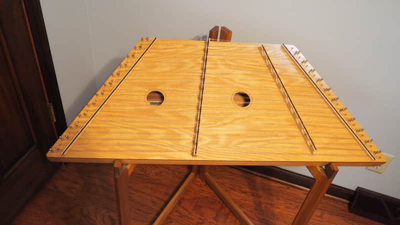 grassroots hammered dulcimer 1991 light brown stain image 1