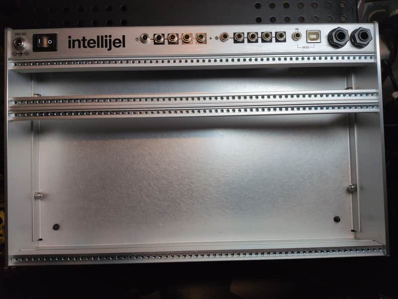 Intellijel 4U 62HP Palette Modular Eurorack Powered Synth Case / Skiff with MIDI adapter and PSU 2019 - Present - Stealth Black image 1