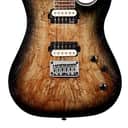 Cort KX Series KX300OPRB, Mahogany Body w/ Spalted Maple Top, EMG, Open Pore Raw Burst