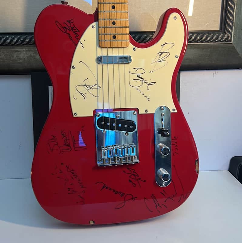 Squier Affinity Series Autographed by Real Monster Radio Cast image 1