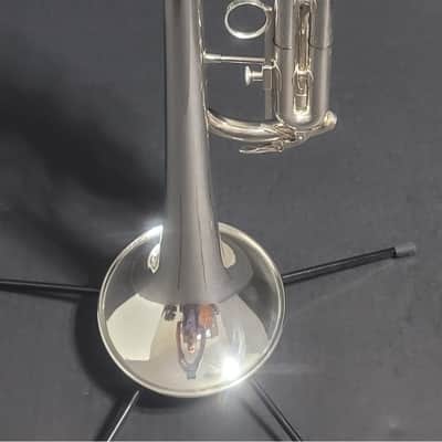 Vintage King Sliver Flair 1055T Professional Trumpet, Mouthpiece and Original Hard Case 1970-1975 - Silver plated image 8