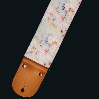 Mr.Strapsky Pastel Roses (Mint) Guitar Strap image 4