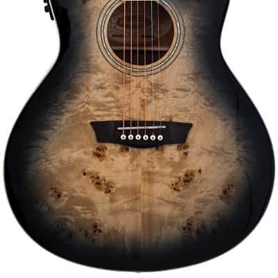 Washburn Deep Forest Burl Grand Auditorium Acoustic/Electric Black Fade image 1