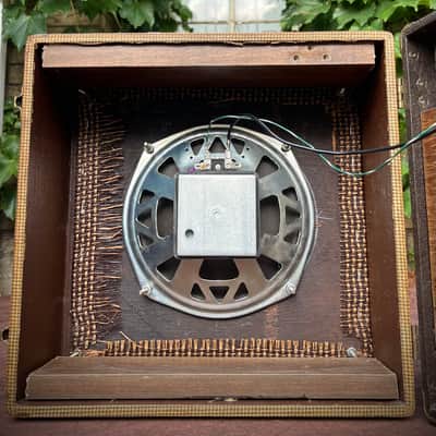 Rotary Connection Mini travel 1x8 guitar speaker cab/cabinet. Vintage 8” 8 ohm 25 watt CTS speaker. Real wood. Switchcraft Jack. 2026 - Tweed/Black Tolex image 3