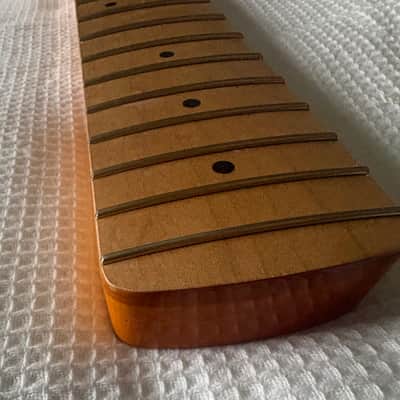 Fender Squier 2025 Affinity 5-String Jazz Bass Guitar NECK, Custom Upgraded with New Vintage 60's Style Nitrocellulose Amber Lacquer Finish, Precision P-Bass image 8