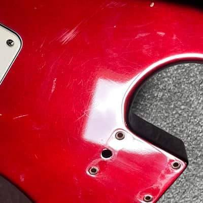 2008 Fender American Stratocaster guitar body red 4 lb 10 oz image 8